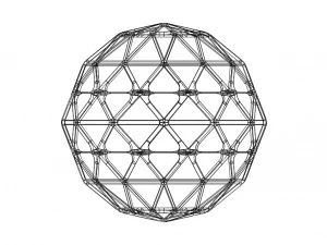 Wireframe Shape Geometric Sphere Cut Diamond 3D Print Model