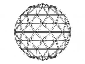Wireframe Shape Geometric Sphere Cut Diamond 3D Print Model