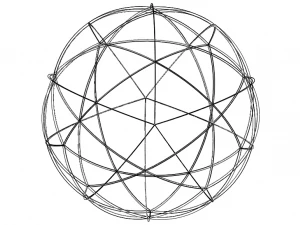 Wireframe Shape Spherical Pentakis Dodecahedron 3D Print Model