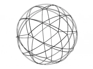Wireframe Shape Spherical Pentakis Dodecahedron 3D Print Model