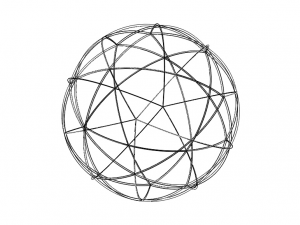 Wireframe Shape Spherical Pentakis Dodecahedron 3D Принт Модель