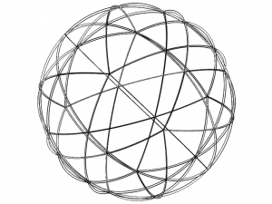 Wireframe Shape Spherical Pentakis Dodecahedron 3D Принт Модель