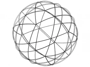 Wireframe Shape Spherical Pentakis Dodecahedron 3D Print Model