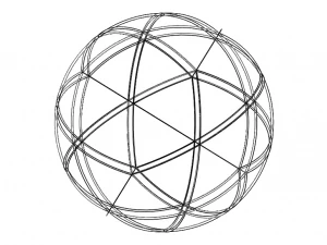 Wireframe Shape Spherical Pentakis Dodecahedron 3D Print Model
