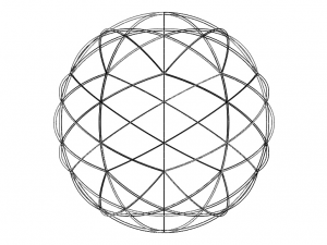 Wireframe Shape Spherical Pentakis Dodecahedron 3D Принт Модель