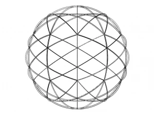 Wireframe Shape Spherical Pentakis Dodecahedron 3D Print Model