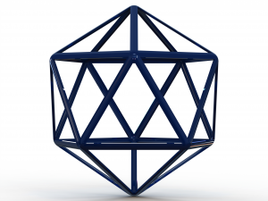 Wireframe Icosahedron 3D Принт Модель