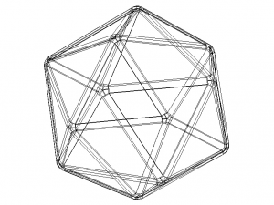 Wireframe Icosahedron 3D Принт Модель