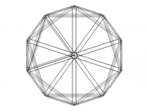 Wireframe Icosahedron 3D Print Model