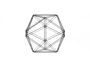 Wireframe Icosahedron 3D Print Model