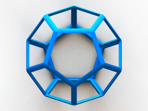 Wireframe Thick Dodecahedron 3D Print Model