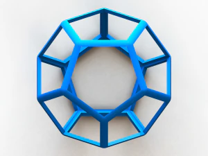 Wireframe Thick Dodecahedron 3D Print Model