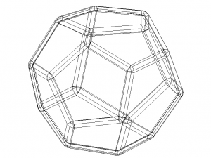 Wireframe Thick Dodecahedron 3D Print Model