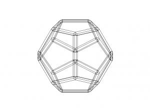 Wireframe Thick Dodecahedron 3D Print Model
