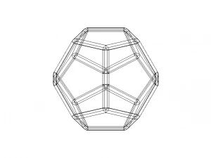 Wireframe Thick Dodecahedron 3D Print Model