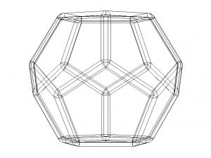 Wireframe Thick Dodecahedron 3D Print Model