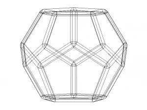 Wireframe Thick Dodecahedron 3D Print Model