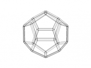 Wireframe Thick Dodecahedron 3D Print Model