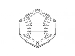 Wireframe Thick Dodecahedron 3D Print Model
