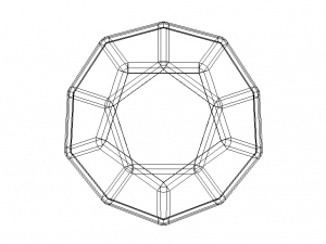 Wireframe Thick Dodecahedron 3D Print Model
