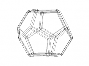 Wireframe Thick Dodecahedron 3D Print Model