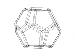 Wireframe Thick Dodecahedron 3D Print Model