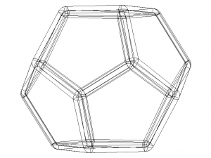 Wireframe Thick Dodecahedron 3D Print Model