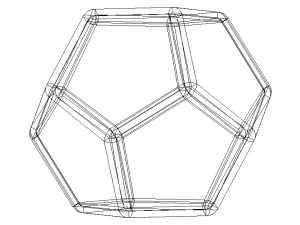Wireframe Thick Dodecahedron 3D Print Model