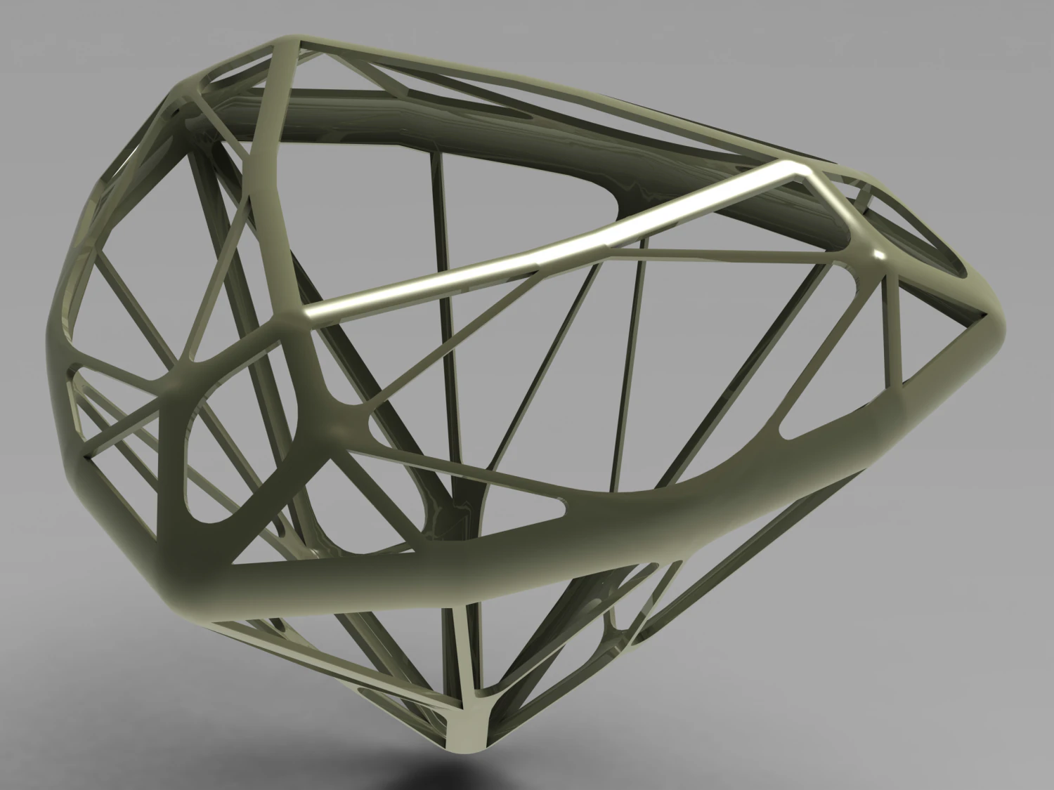 Wireframe Shape Trillion Cut Diamond 3D Print Model .c4d .max .obj .3ds .fbx .stl .blend
