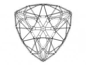Wireframe Shape Trillion Cut Diamond 3D Print Model