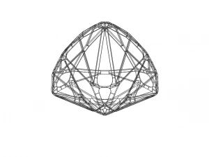 Wireframe Shape Trillion Cut Diamond 3D Print Model