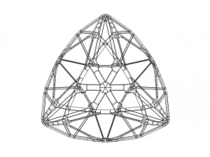 Wireframe Shape Trillion Cut Diamond 3D Print Model