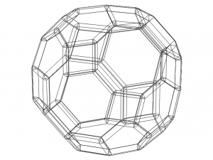 Wireframe Shape Truncated Cuboctahedron Model do druku 3D