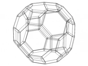 Wireframe Shape Truncated Cuboctahedron 3D Print Model