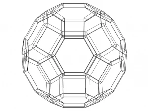 Wireframe Shape Truncated Cuboctahedron 3D Print Model