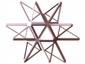 Wireframe Shape Great Stellated Dodecahedron 3D Print Model