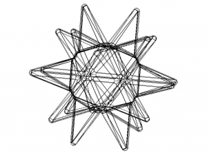 Wireframe Shape Great Stellated Dodecahedron Modelo de Impressão 3D