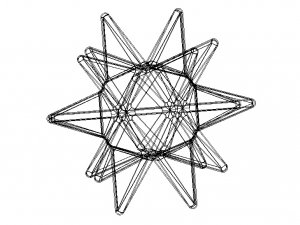 Wireframe Shape Great Stellated Dodecahedron Modelo de Impressão 3D