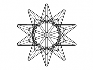 Wireframe Shape Great Stellated Dodecahedron Modelo de Impressão 3D