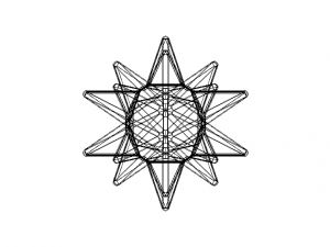 Wireframe Shape Great Stellated Dodecahedron Modelo de Impressão 3D