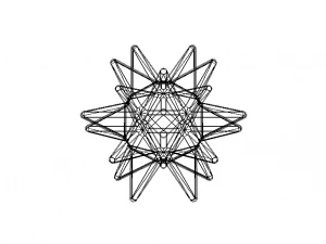 Wireframe Shape Great Stellated Dodecahedron 3D Print Model