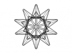 Wireframe Shape Great Stellated Dodecahedron Modelo de Impressão 3D