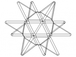 Wireframe Shape Great Stellated Dodecahedron Modelo de Impressão 3D