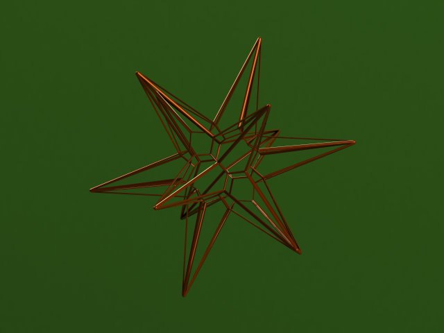Wireframe Shape Great Triambic Icosahedron Modelo de impresión 3D .c4d .max .obj .3ds .fbx .stl .blend 