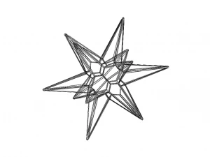 Wireframe Shape Great Triambic Icosahedron 3D Print Model