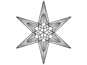 Wireframe Shape Great Triambic Icosahedron Modelo de impresión 3D