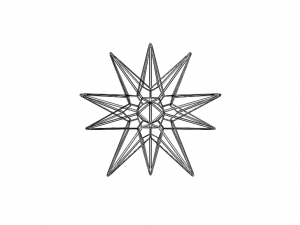 Wireframe Shape Great Triambic Icosahedron Modelo de impresión 3D