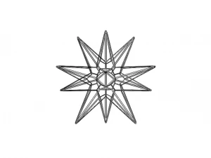 Wireframe Shape Great Triambic Icosahedron 3D Print Model