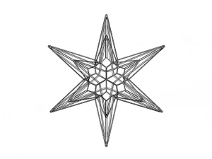 Wireframe Shape Great Triambic Icosahedron 3D Print Model