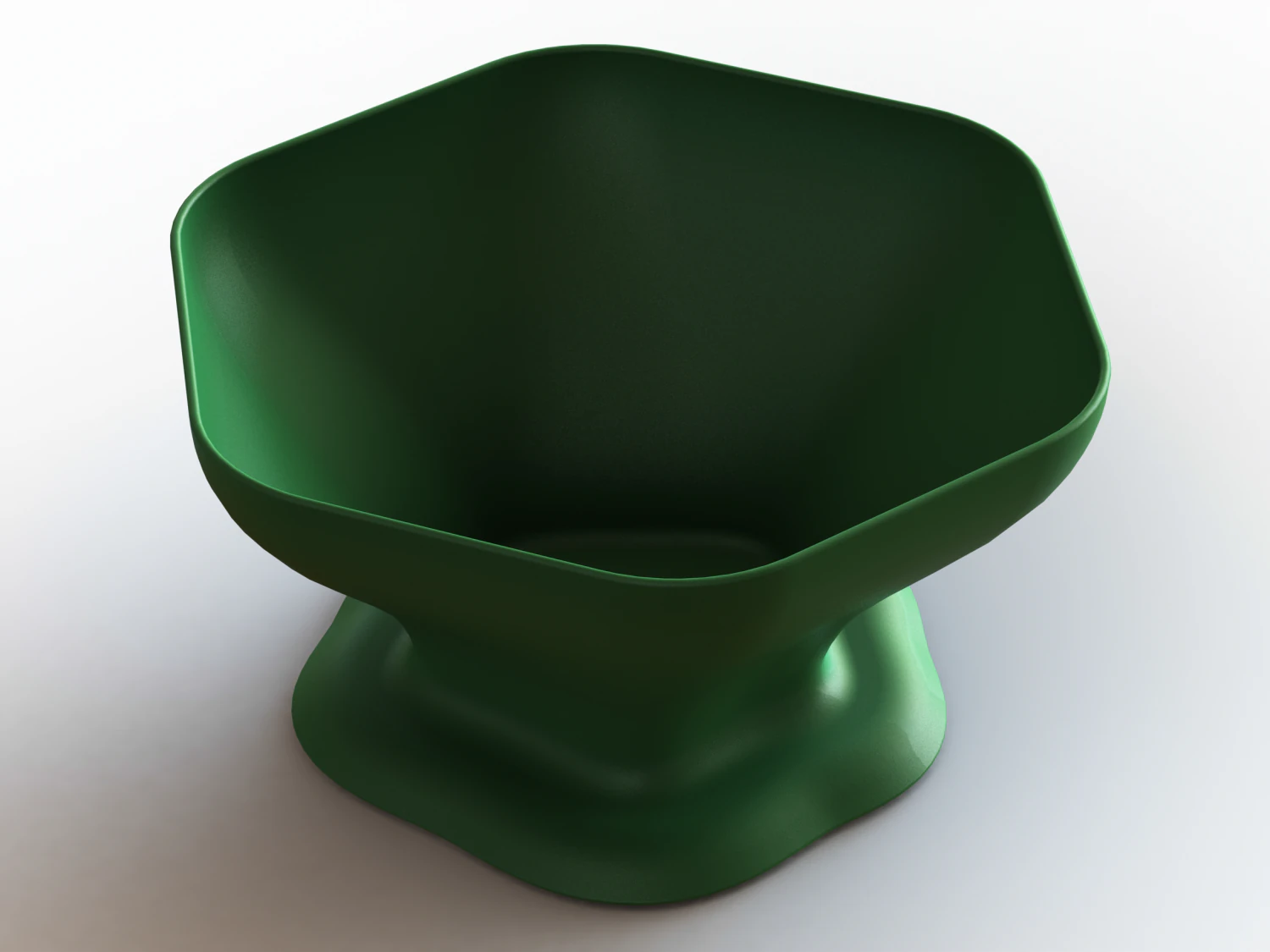 Plastic Hexagonal Fruit Bowl 3D Print Model .c4d .max .obj .3ds .fbx .stl .blend